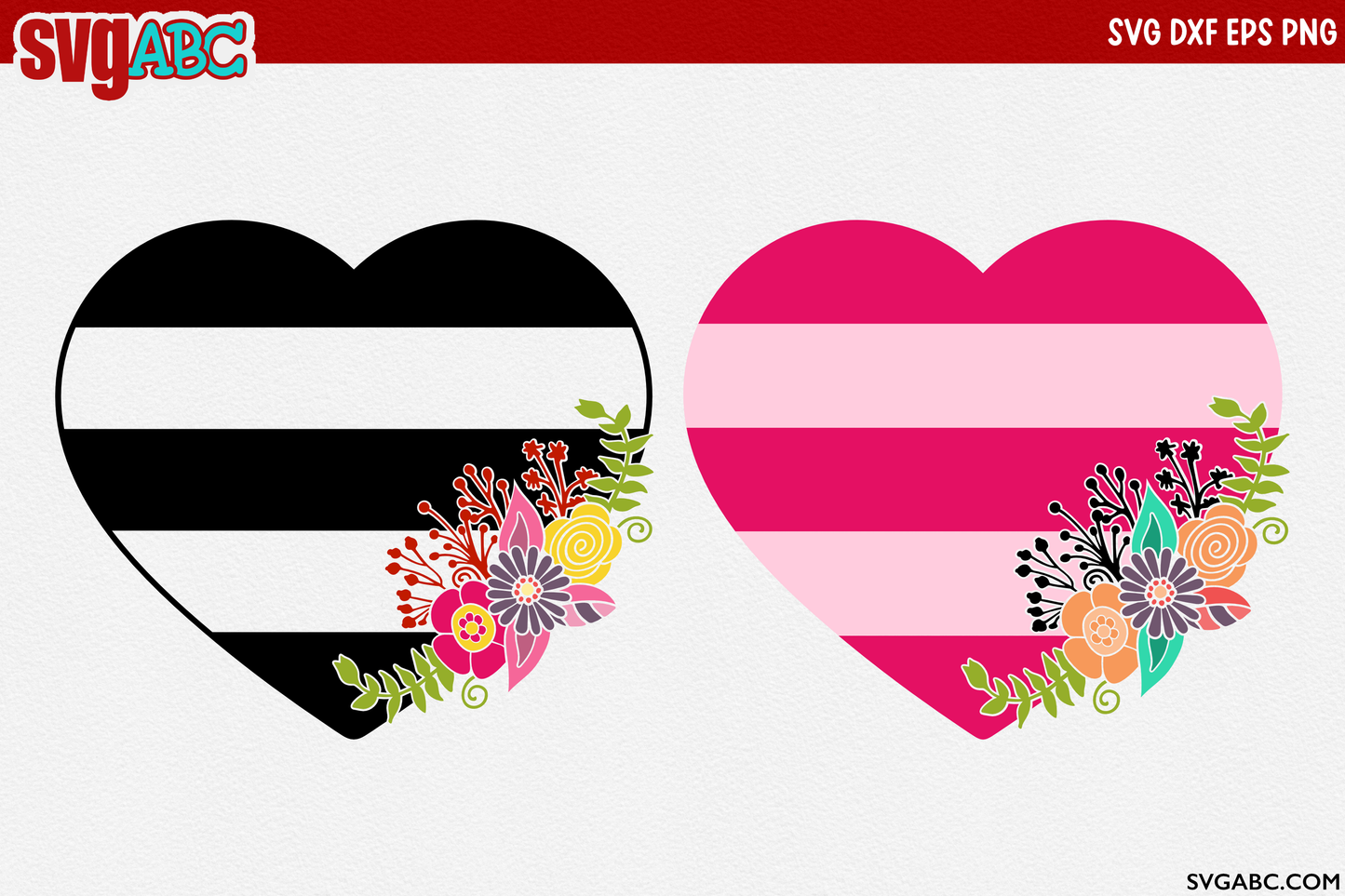 Stripes Flowers Heart